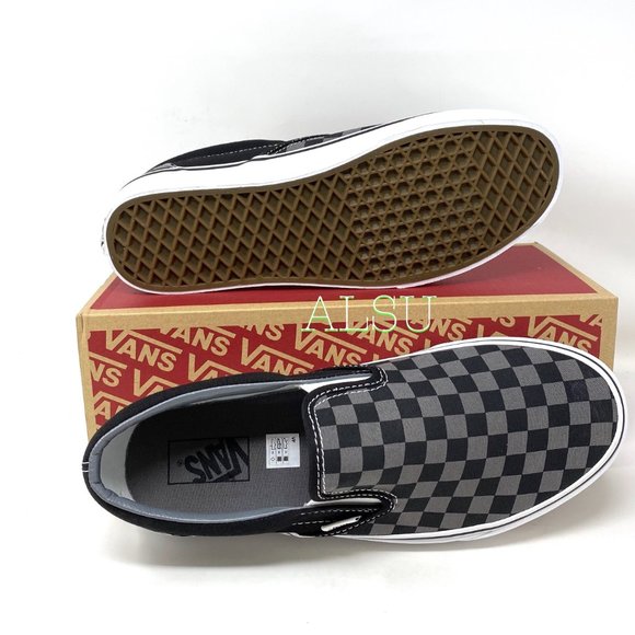 VANS Classic Slip-On Black Pewter Checkerboard Men - Picture 6 of 9